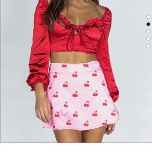 Princess Polly cherry skirt